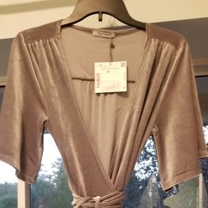 Zara grey velvet midi dress